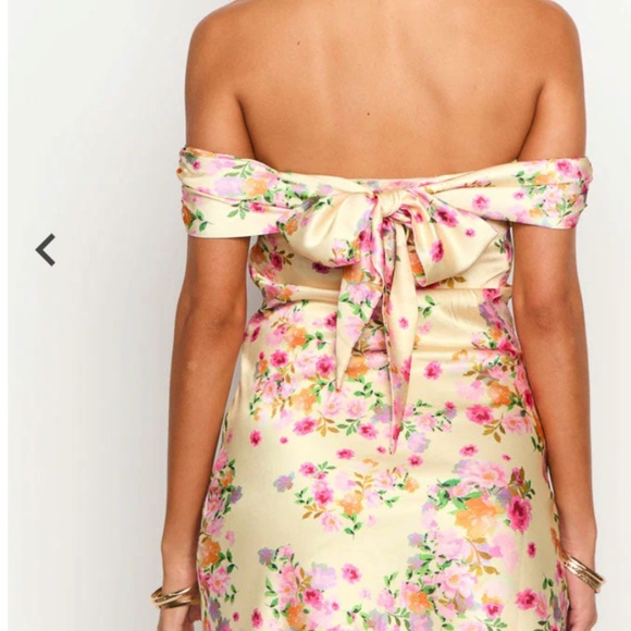 Off the Shoulder Floral Mini Dress - Size 4 - Picture 3 of 3